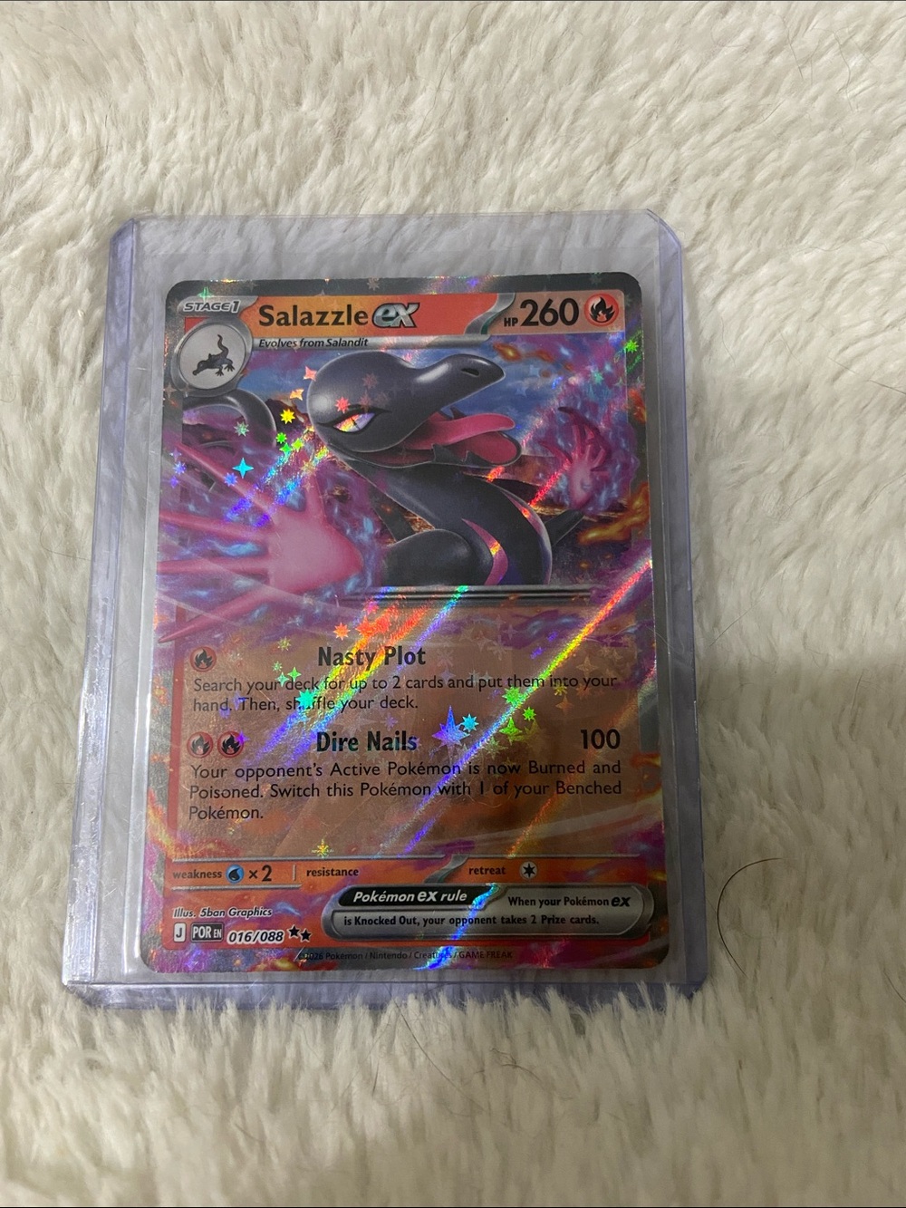 Salazzle ex (#016/088) Double Rare card from the Pokémon POR